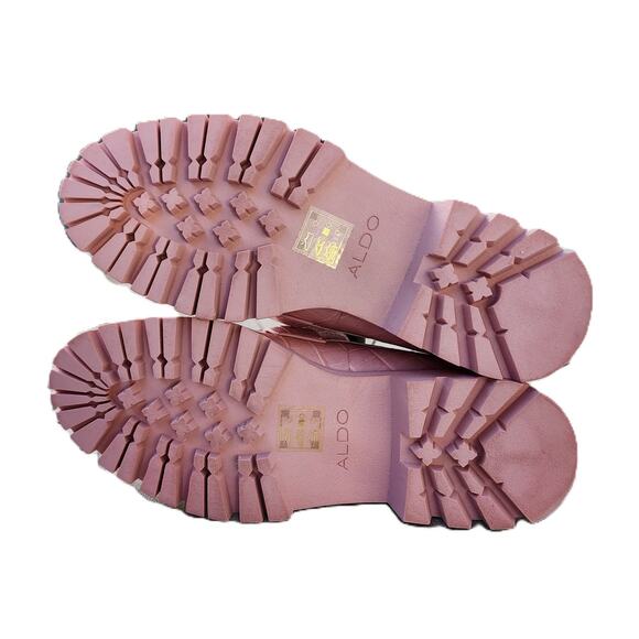 Aldo Tobey Croc Print Faux Leather Loafers 8 - Picture 8 of 11